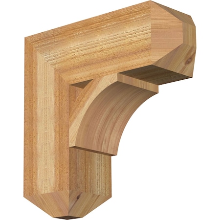 Ekena Millwork Thorton Craftsman Rough Sawn Bracket, Western Red Cedar, 6"W x 18"D x 18"H BKT06X18X18THR04RWR